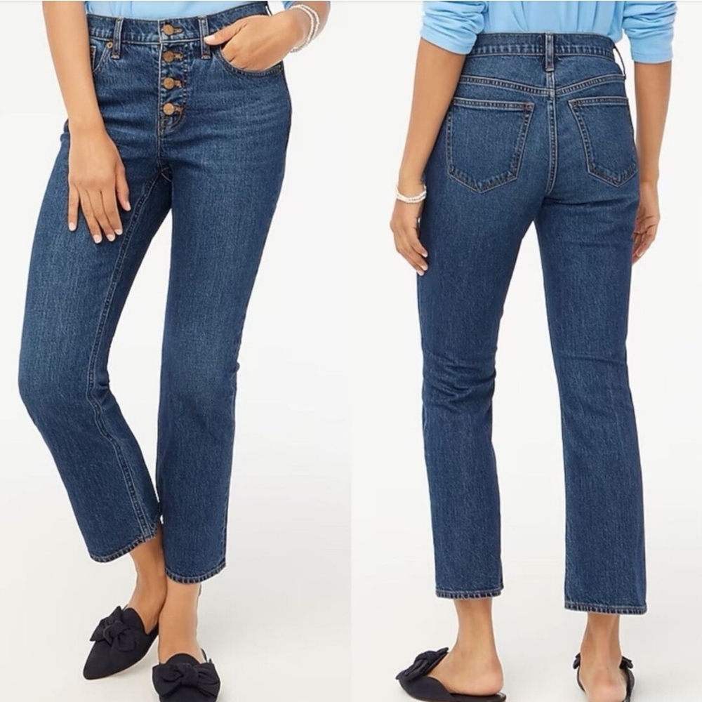 J Crew Mid-Rise Flare Crop Jeans - 35T